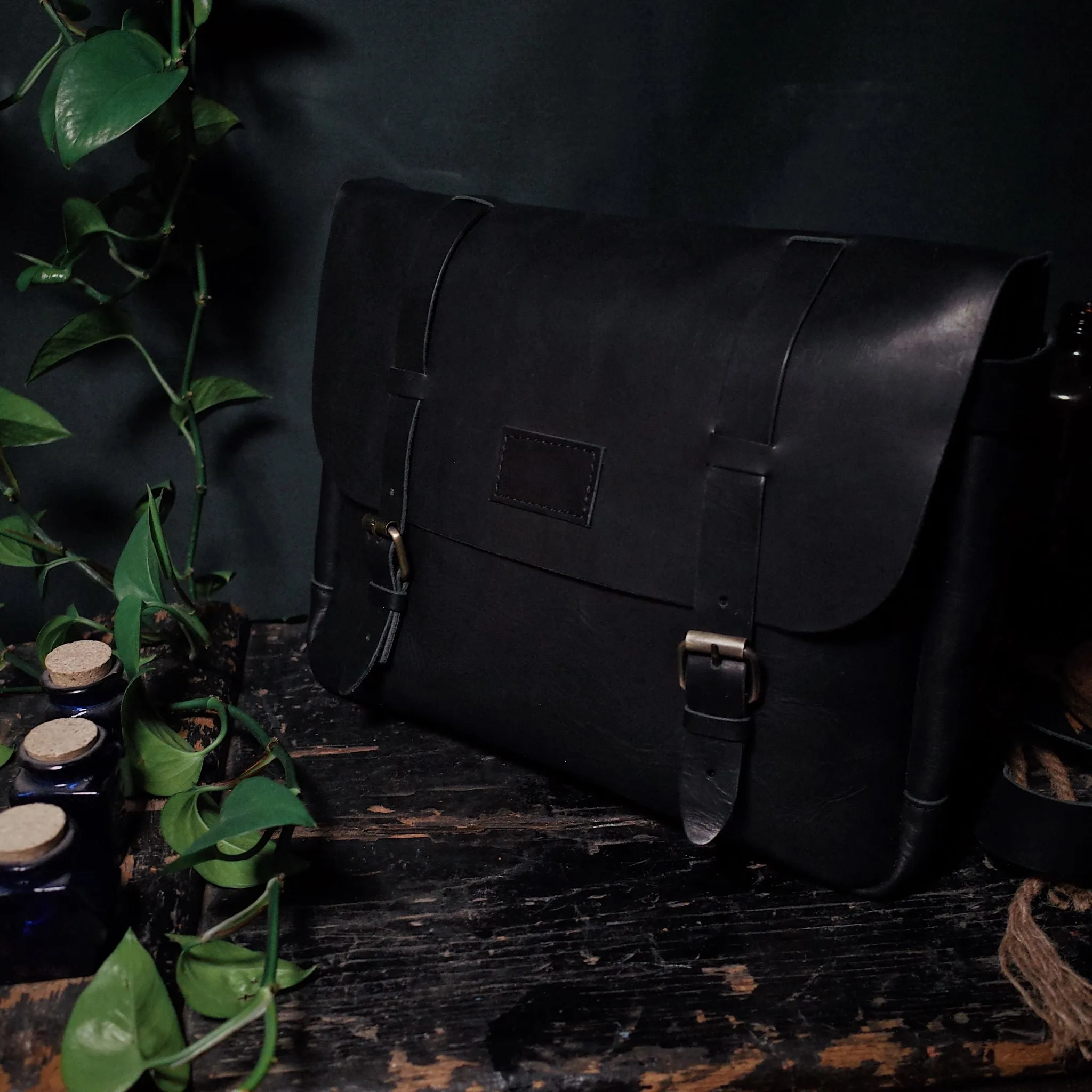 Champlain Leather Satchel – Black Edition
