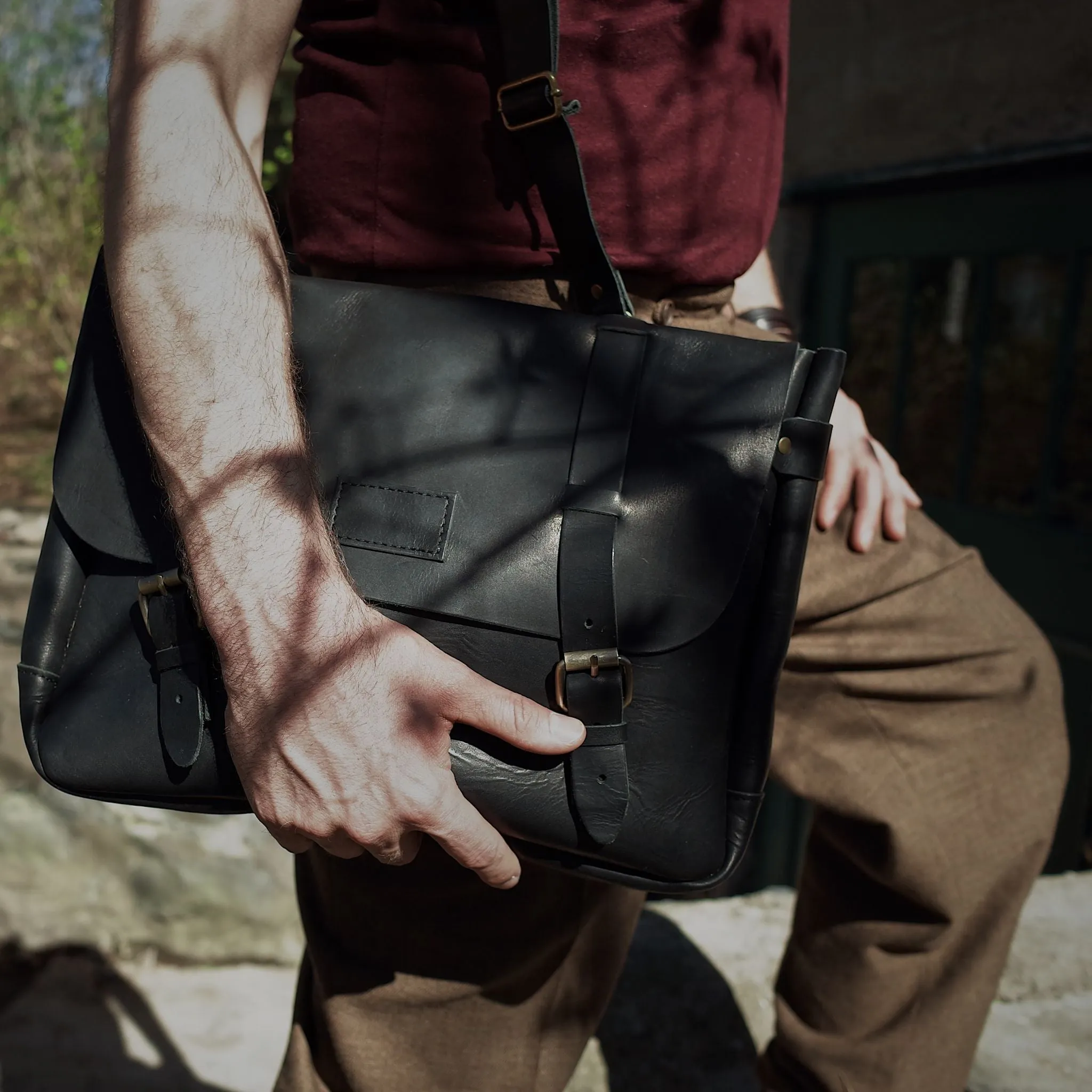 Champlain Leather Satchel – Black Edition