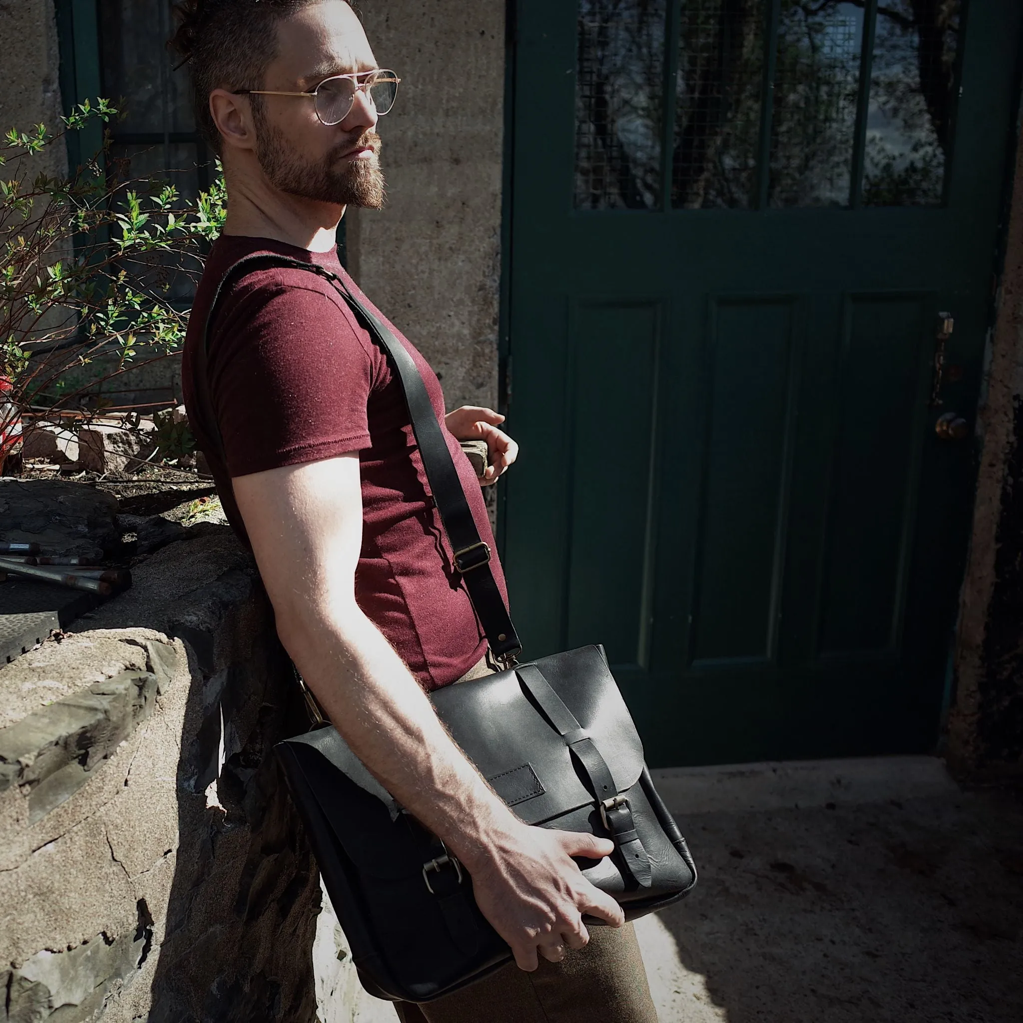 Champlain Leather Satchel – Black Edition