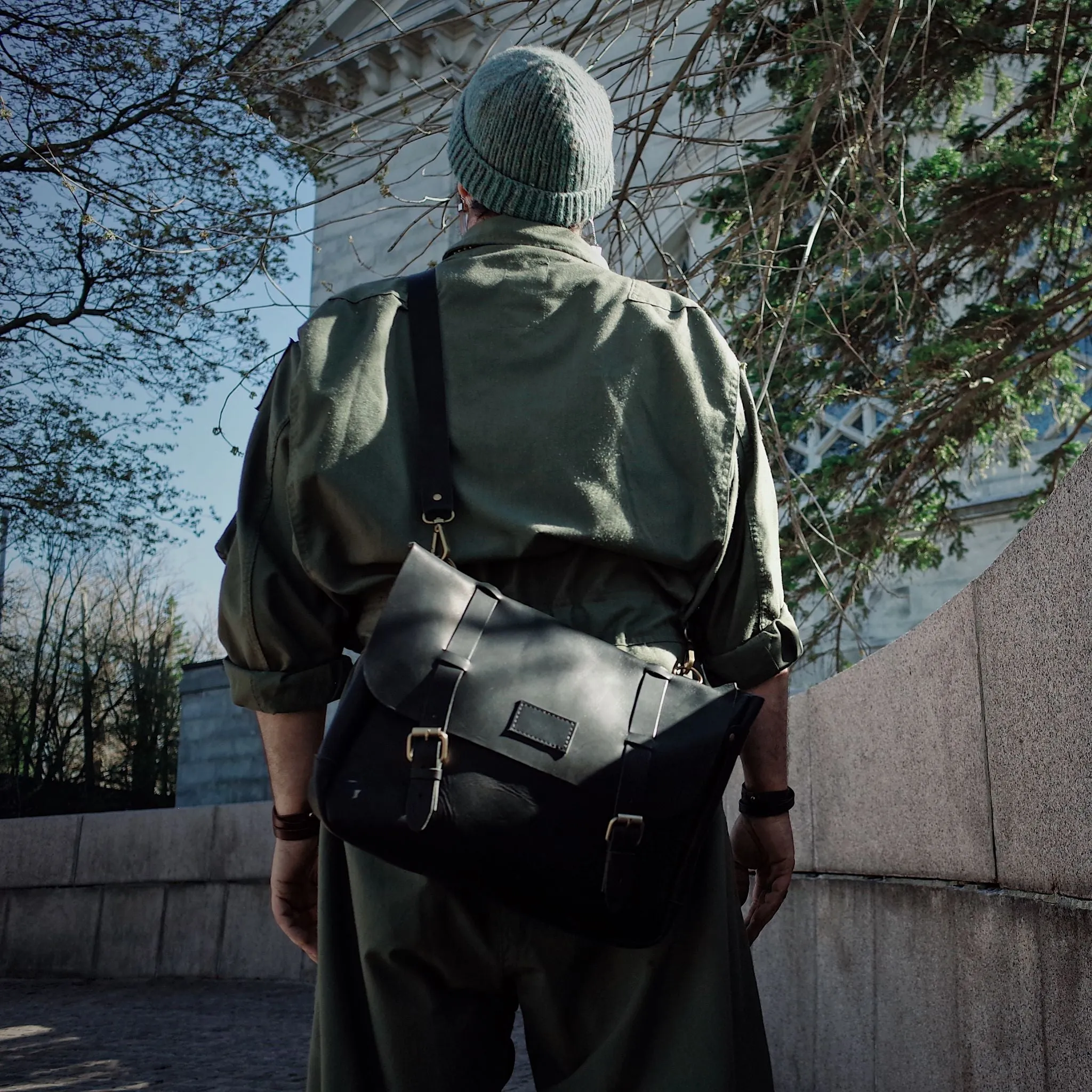 Champlain Leather Satchel – Black Edition
