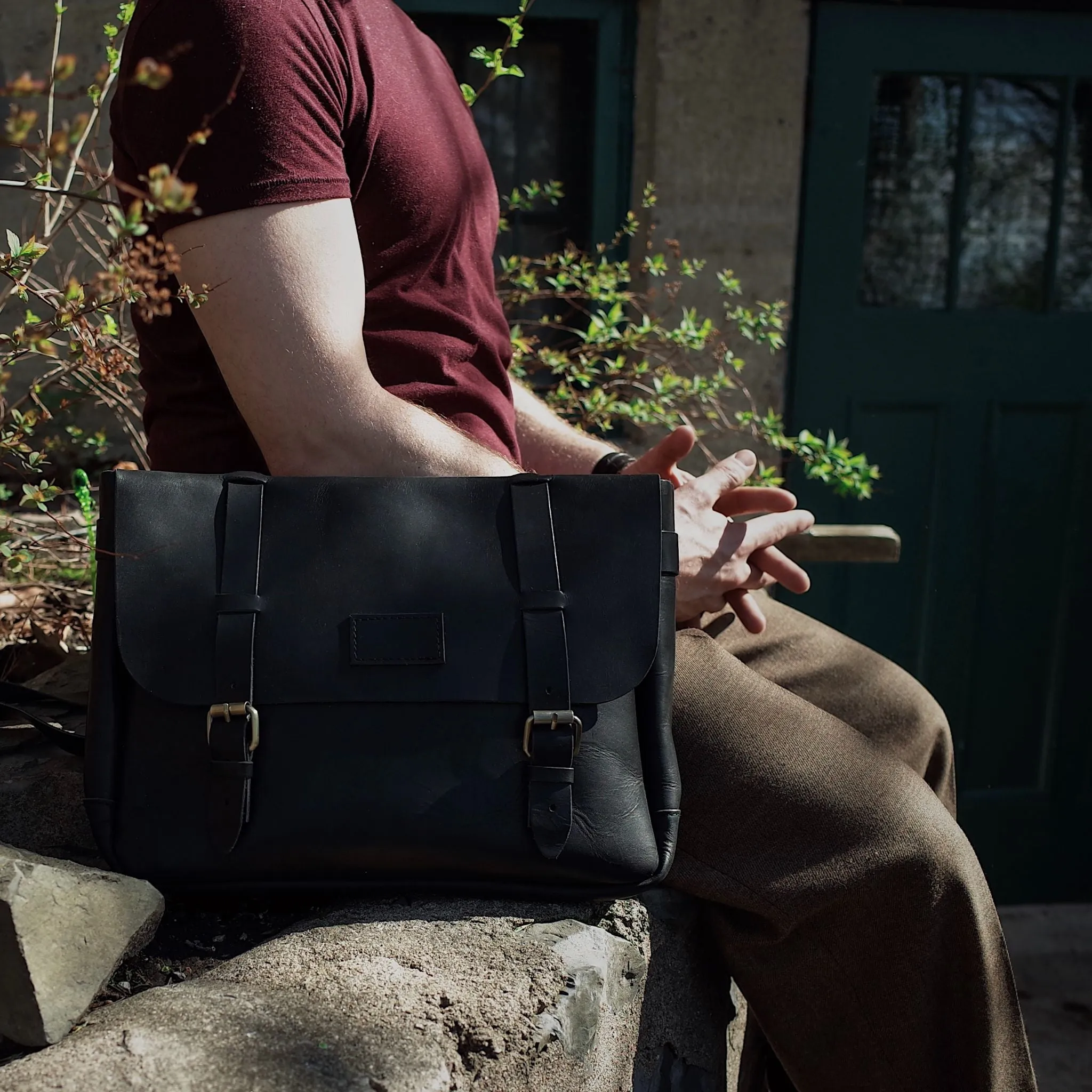 Champlain Leather Satchel – Black Edition
