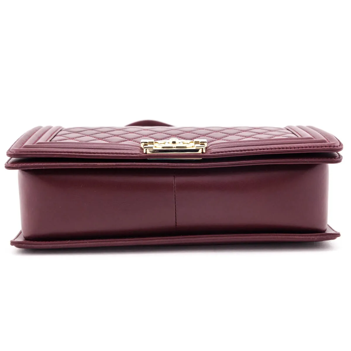 Chanel Red Quilted Lambskin Large Boy Flap Bag