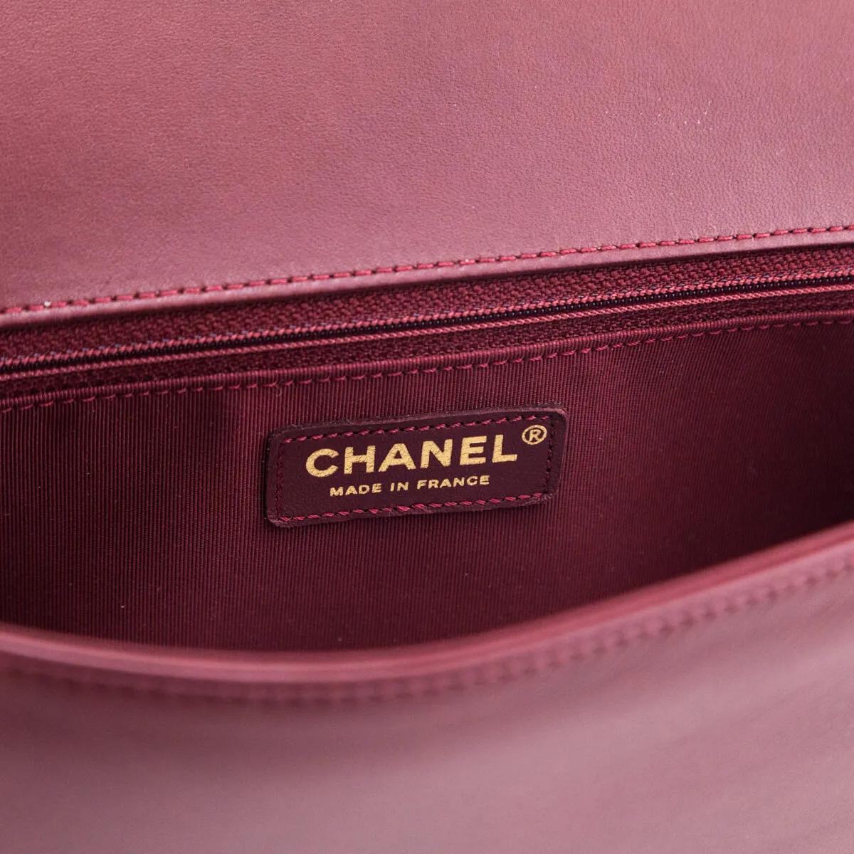 Chanel Red Quilted Lambskin Large Boy Flap Bag