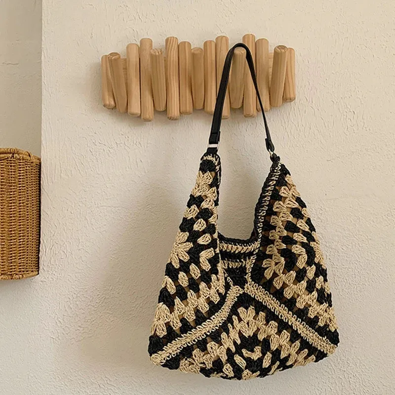 Chic Boho Straw Weave Tote