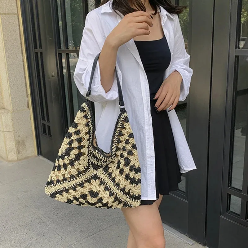 Chic Boho Straw Weave Tote