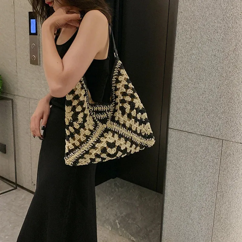 Chic Boho Straw Weave Tote