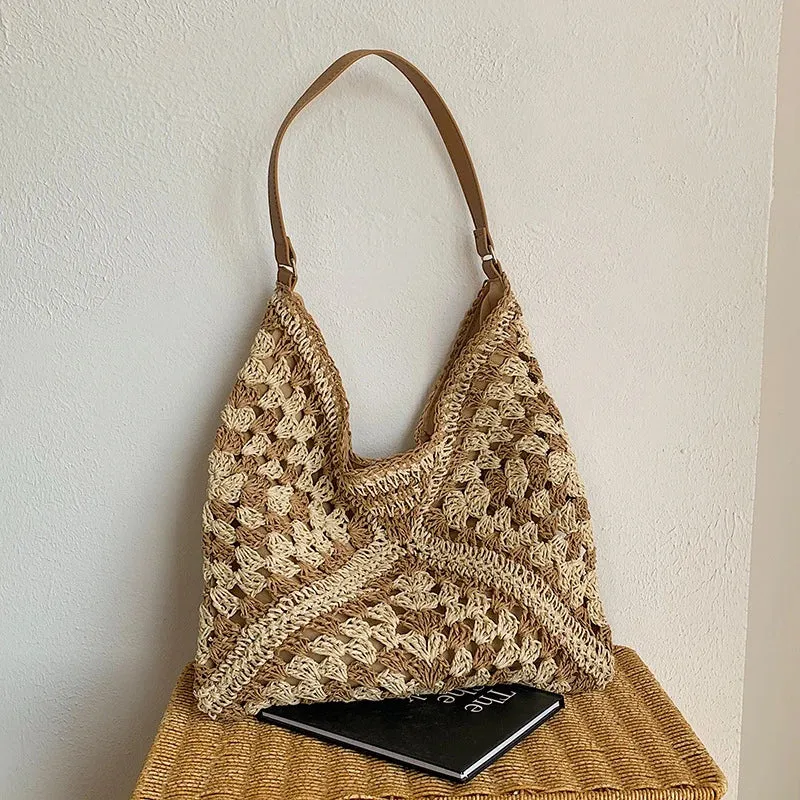 Chic Boho Straw Weave Tote