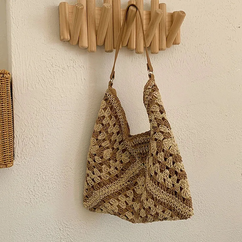 Chic Boho Straw Weave Tote