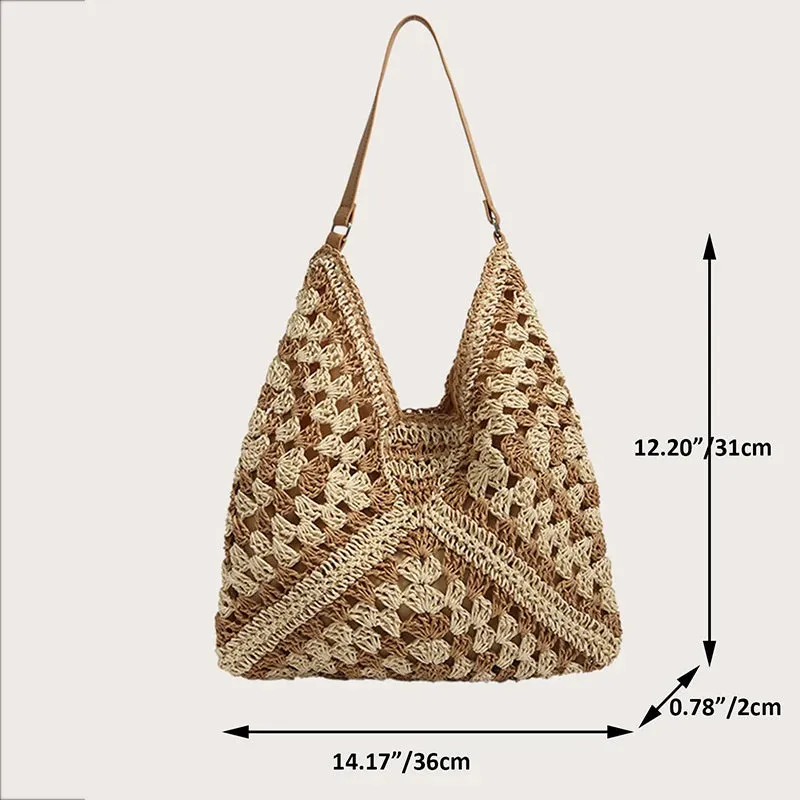 Chic Boho Straw Weave Tote