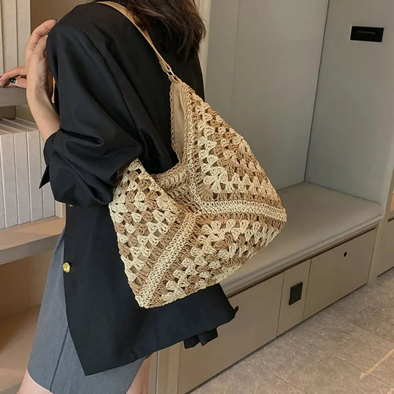 Chic Boho Straw Weave Tote