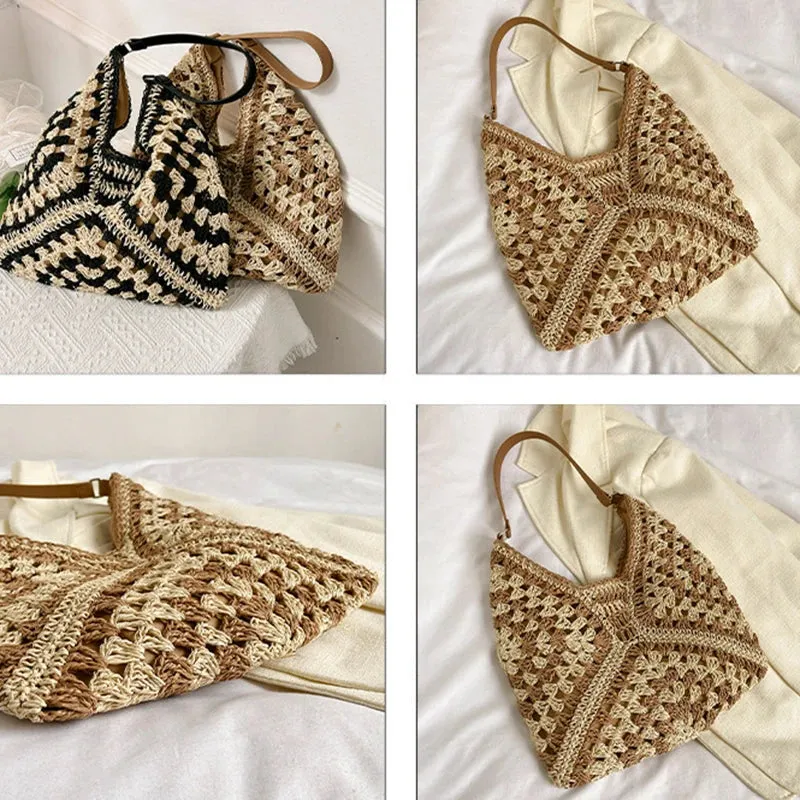 Chic Boho Straw Weave Tote