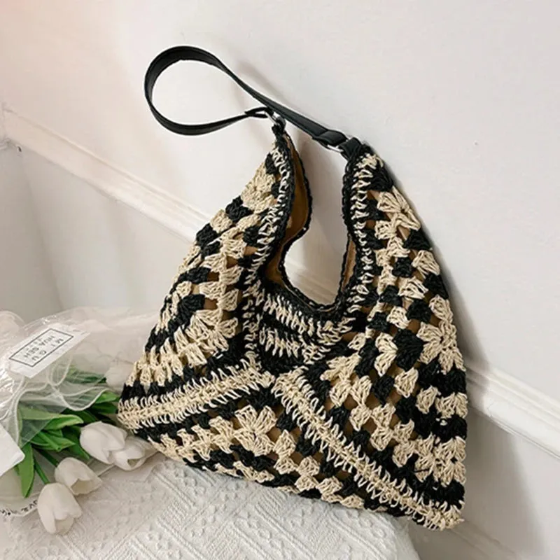 Chic Boho Straw Weave Tote