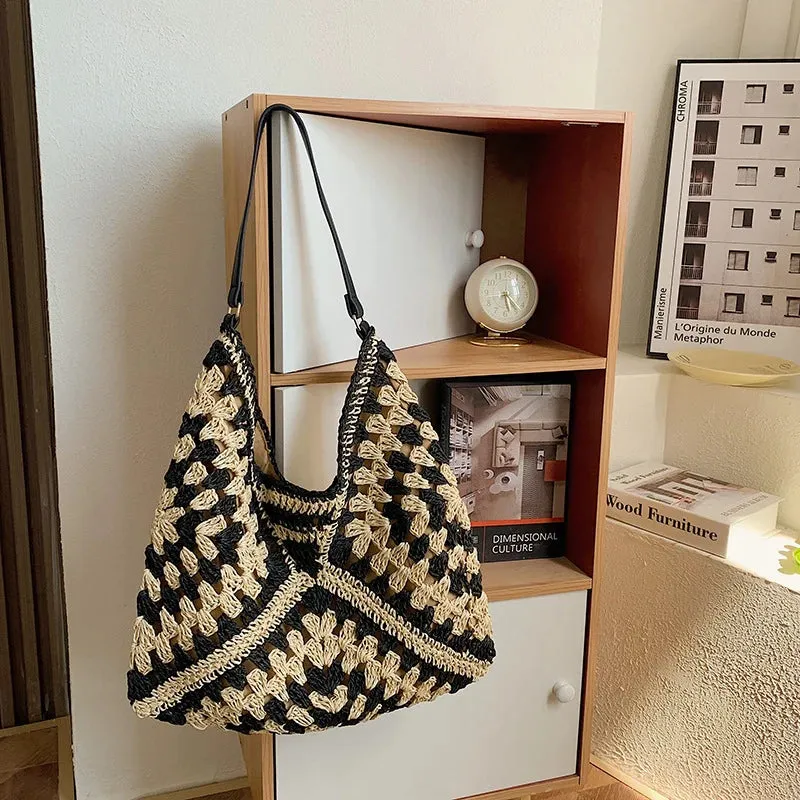 Chic Boho Straw Weave Tote