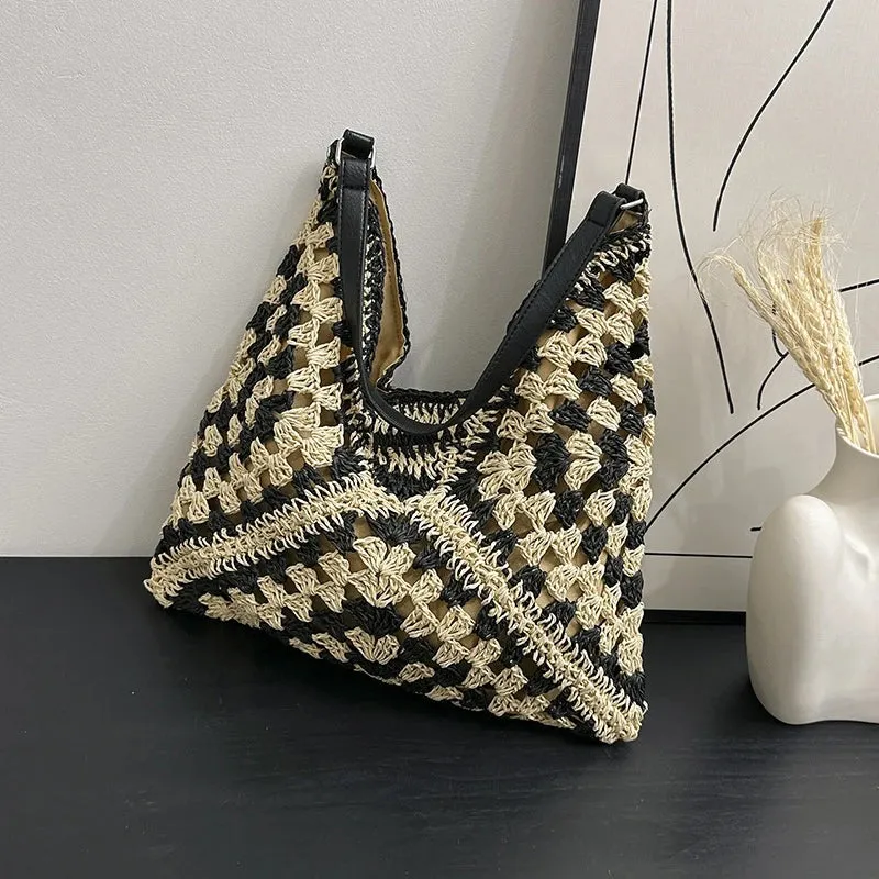 Chic Boho Straw Weave Tote