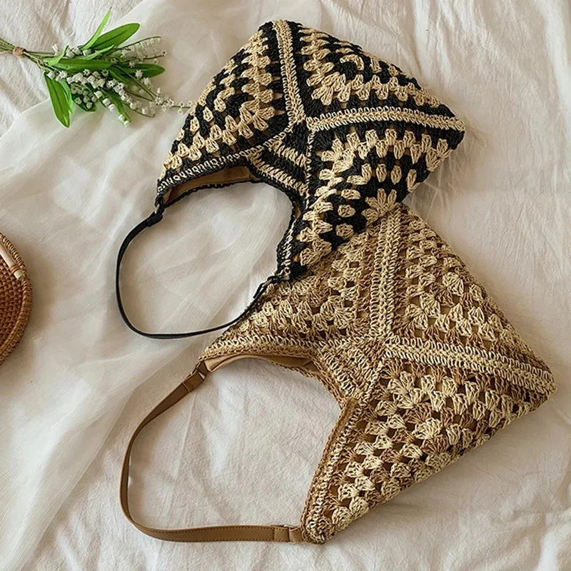 Chic Boho Straw Weave Tote