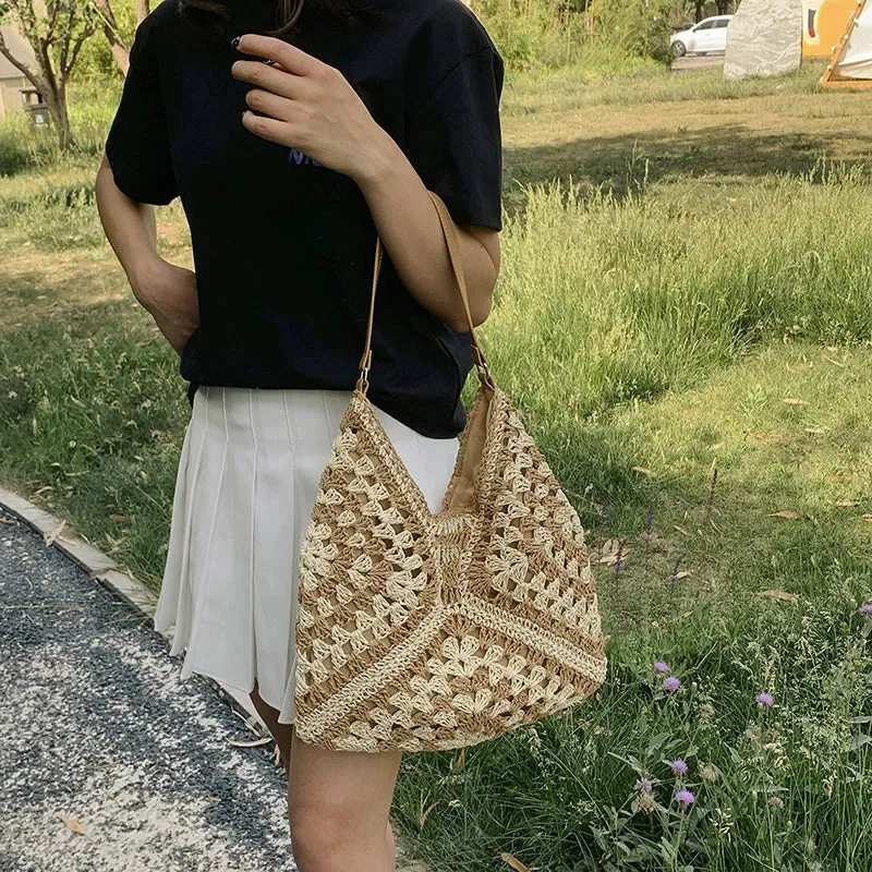 Chic Boho Straw Weave Tote