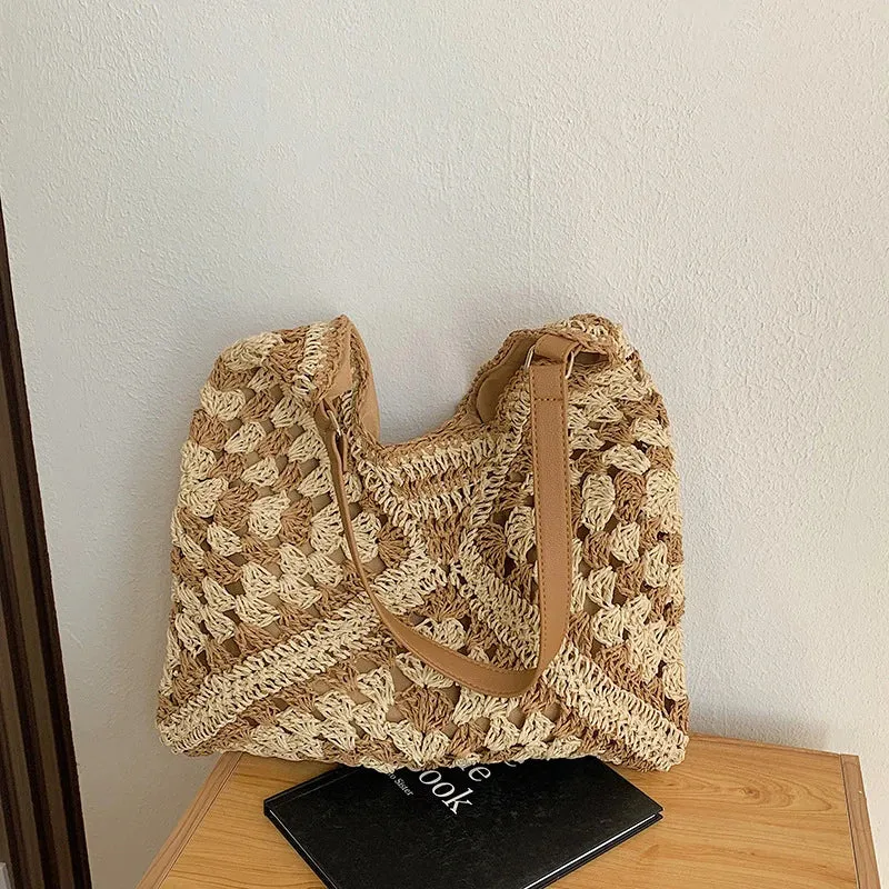 Chic Boho Straw Weave Tote