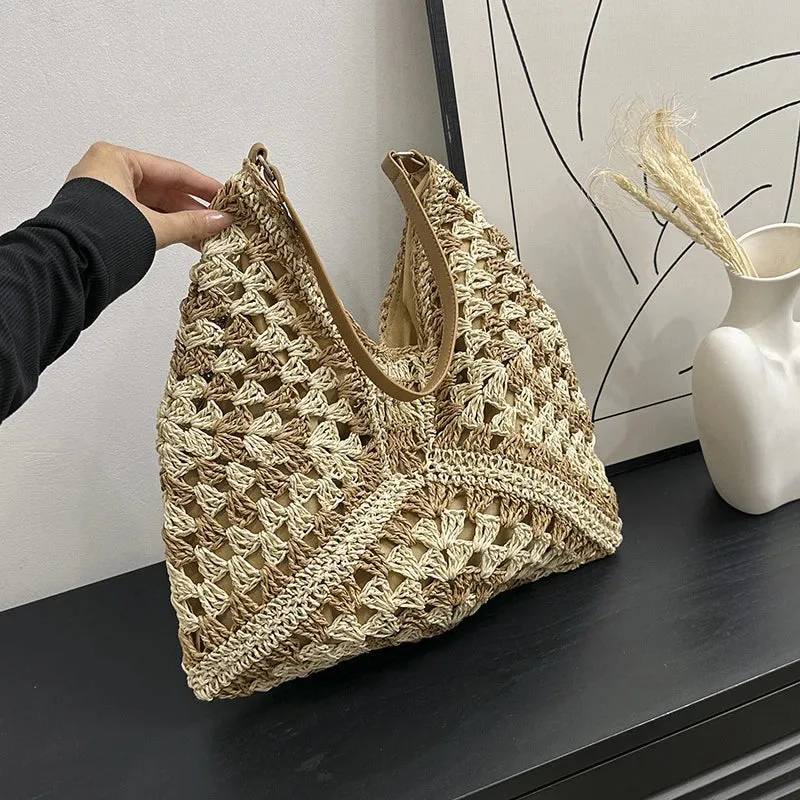 Chic Boho Straw Weave Tote