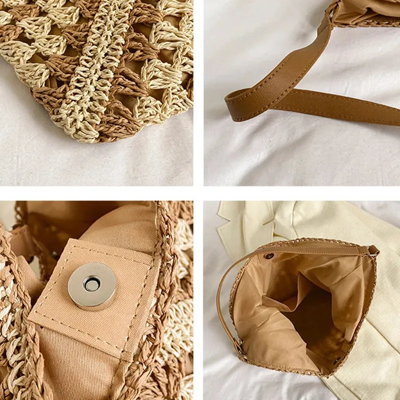 Chic Boho Straw Weave Tote