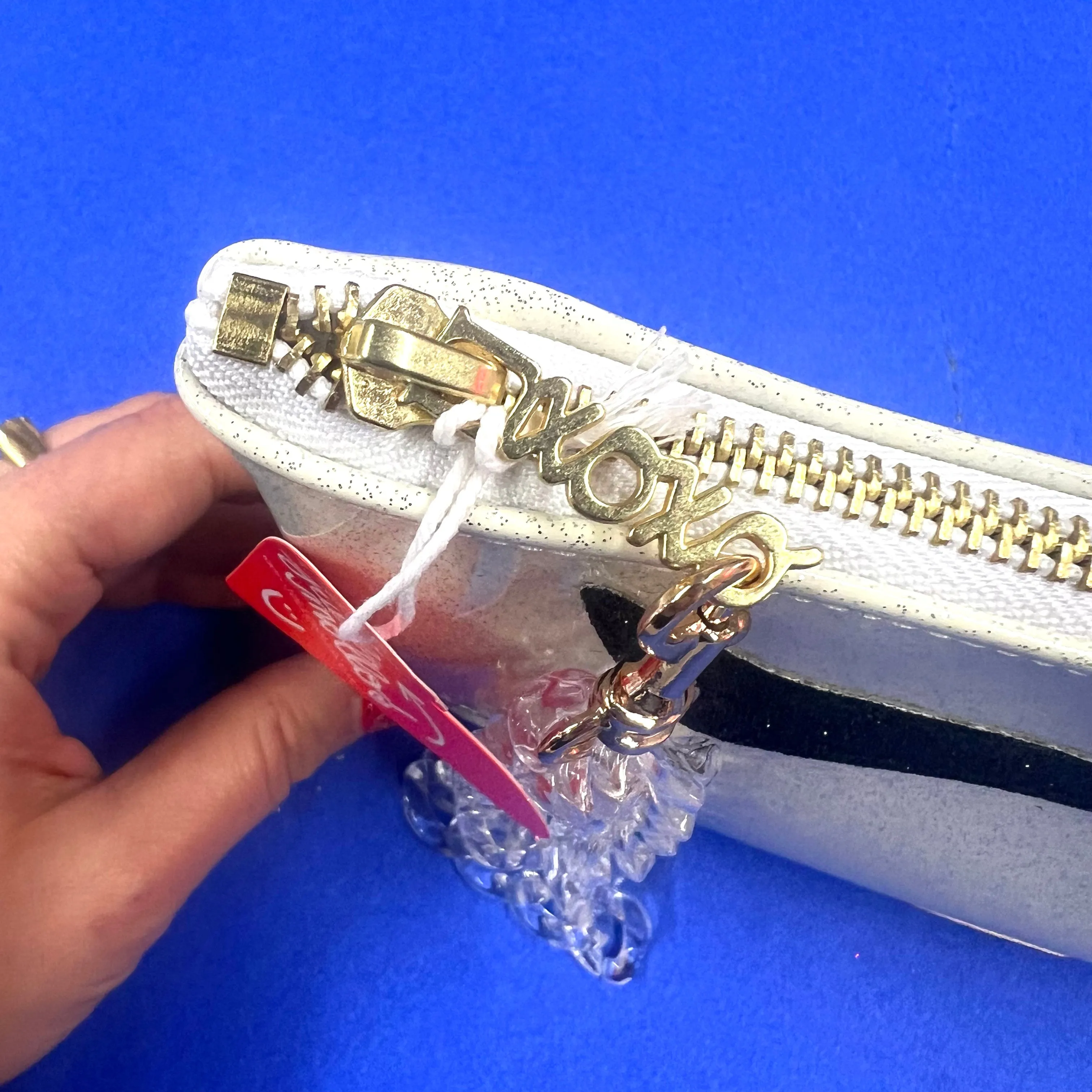 Clear Confetti Midi Clutch! 🎉✨