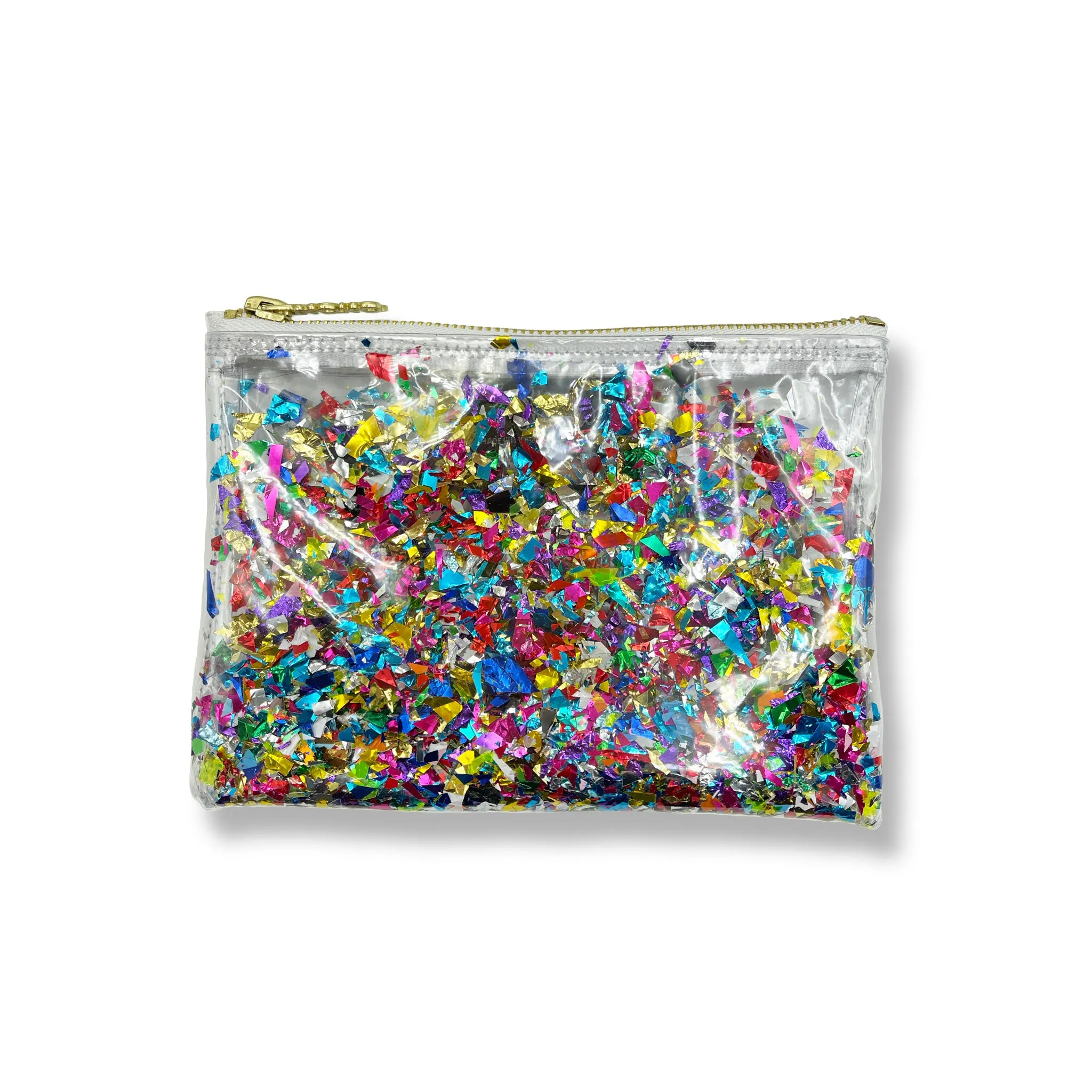 Clear Confetti Midi Clutch! 🎉✨