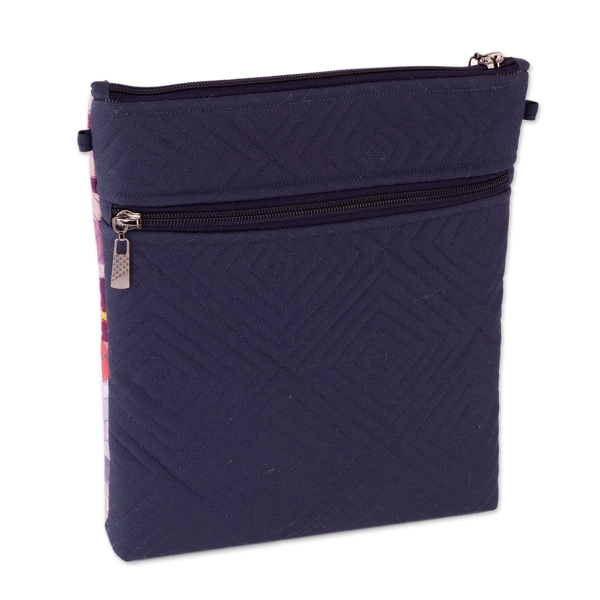Colorful Ikat Sling Bag with Patchwork & Removable Strap - Colorful Trip | NOVICA
