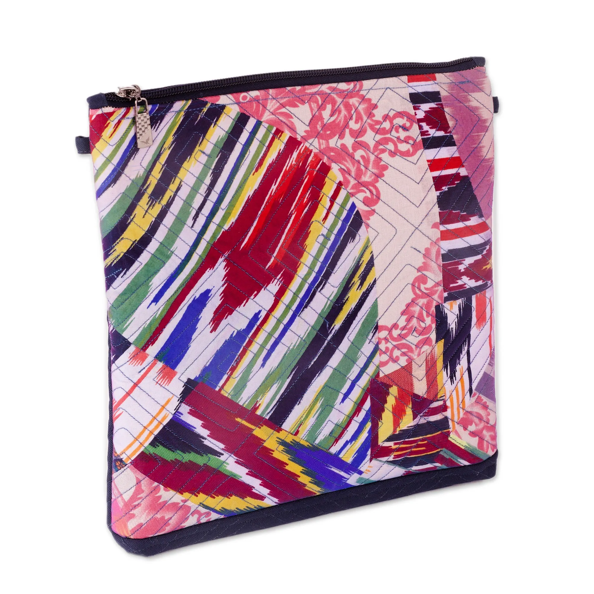 Colorful Ikat Sling Bag with Patchwork & Removable Strap - Colorful Trip | NOVICA