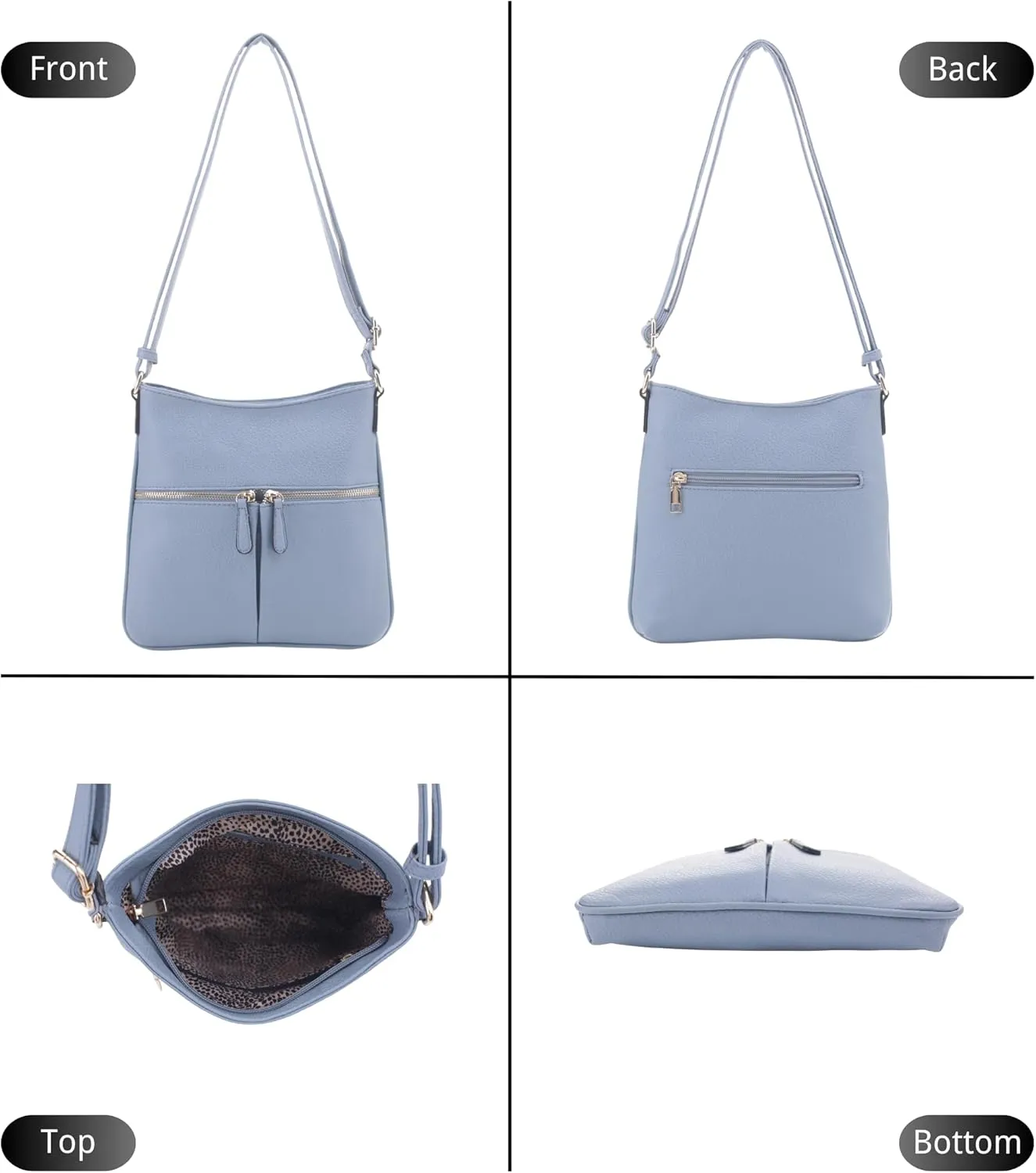 Crossbody Travel Bag, Adjustable Strap, Multiple Pockets
