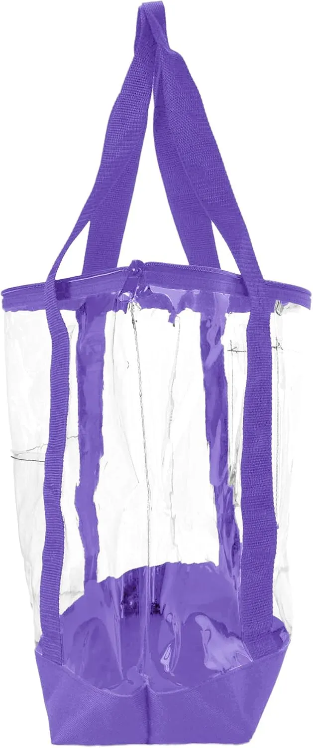 DALIX Clear Shopping Bag Security Work Tote Shoulder Bag Womens Handbag