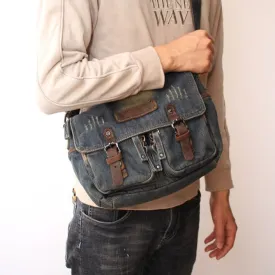 Denim Messenger Bag Jean Messenger Bag Jean Crossbody Purse Denim Crossbody Bags