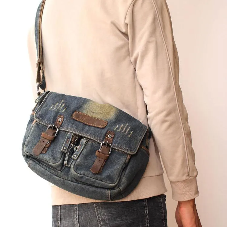 Denim Messenger Bag Jean Messenger Bag Jean Crossbody Purse Denim Crossbody Bags