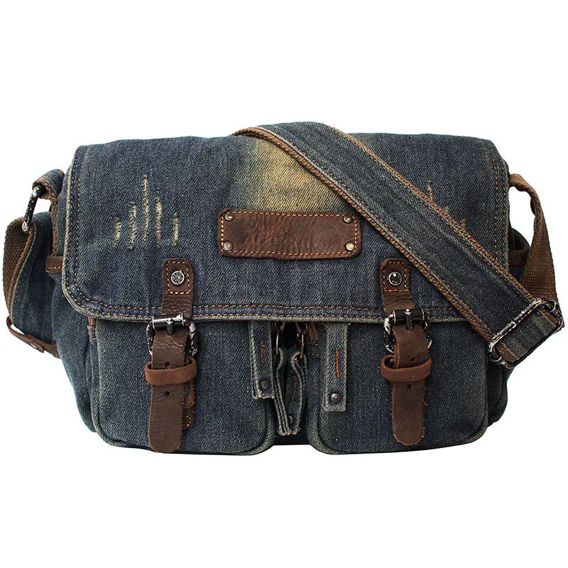 Denim Messenger Bag Jean Messenger Bag Jean Crossbody Purse Denim Crossbody Bags