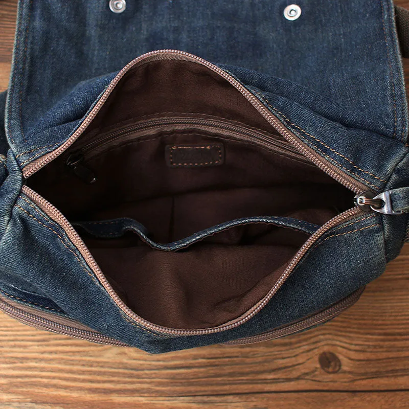 Denim Messenger Bag Jean Messenger Bag Jean Crossbody Purse Denim Crossbody Bags