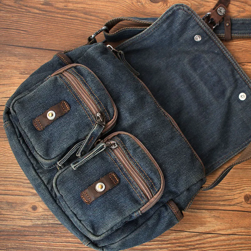 Denim Messenger Bag Jean Messenger Bag Jean Crossbody Purse Denim Crossbody Bags