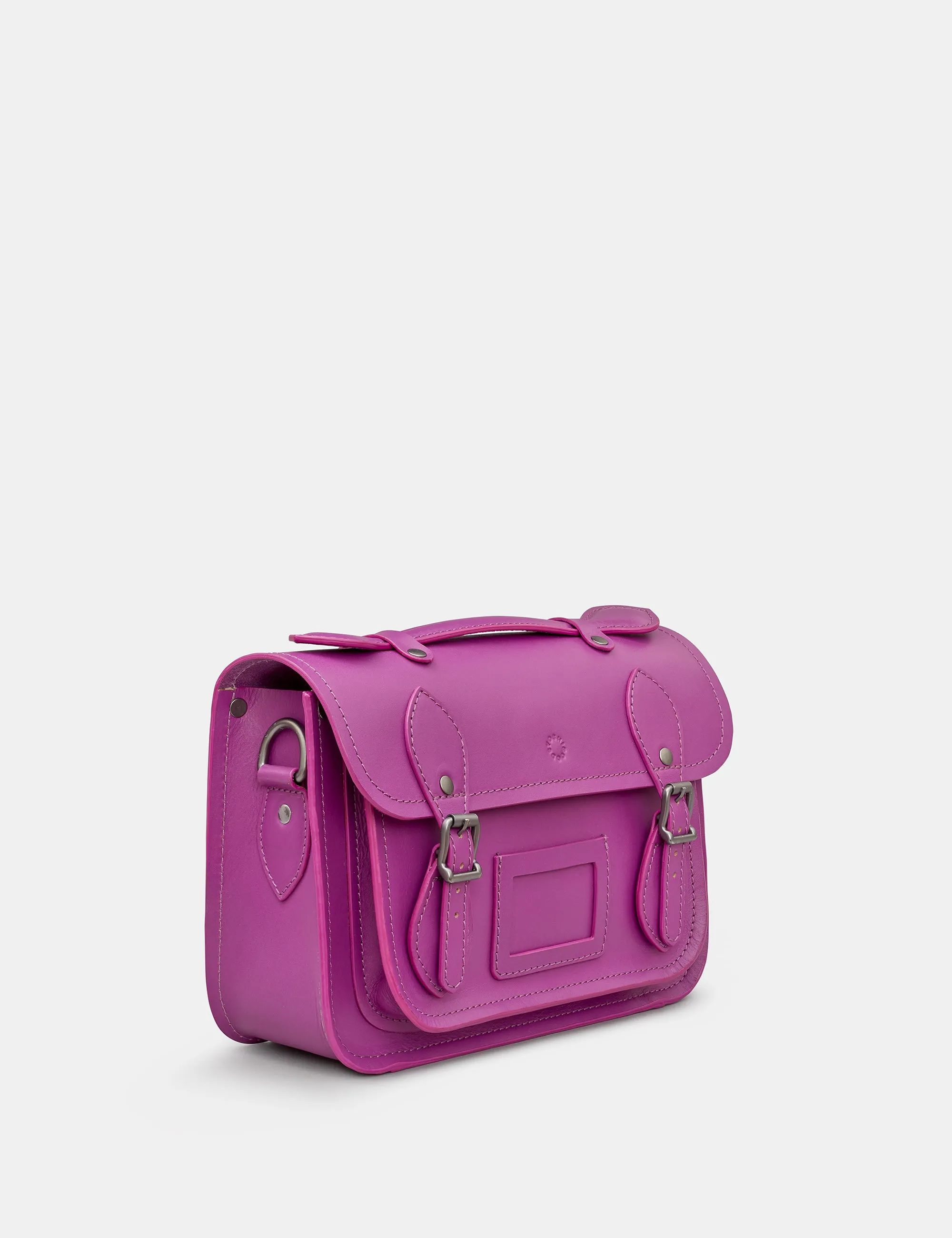 Dewhurst 10.5" Purple Leather Satchel Bag