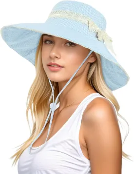 DOCILA Stylish Bucket Hats for Women Foldable Outdoor Plaid Fisherman Sun/Rain Cap with Chin Strap