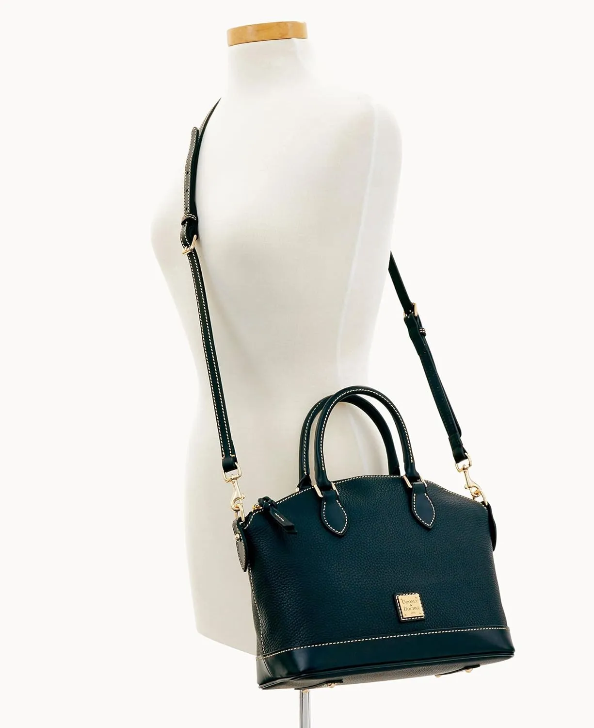 Dooney & Bourke Women's Darcy Satchel in Pebble Grain Leather, Large Handbag with Dual Handles & Adjustable Crossbody Strap