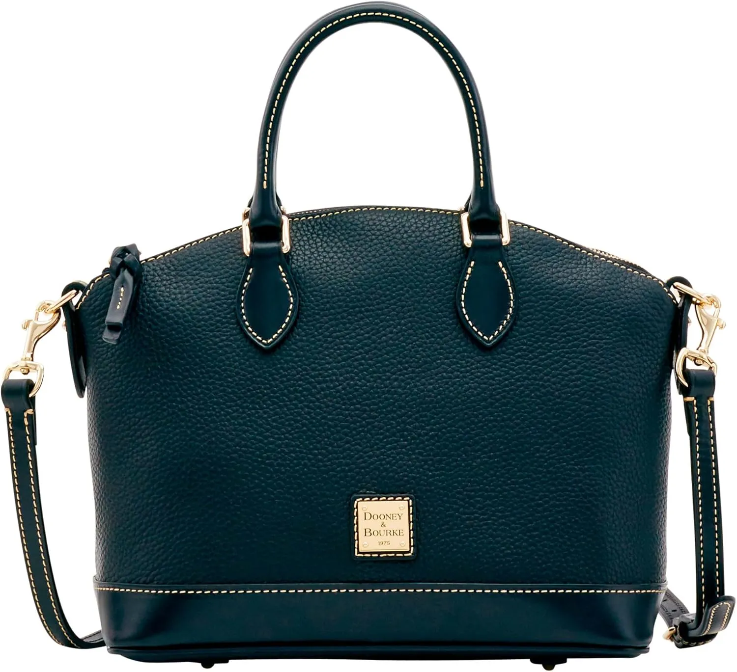 Dooney & Bourke Women's Darcy Satchel in Pebble Grain Leather, Large Handbag with Dual Handles & Adjustable Crossbody Strap