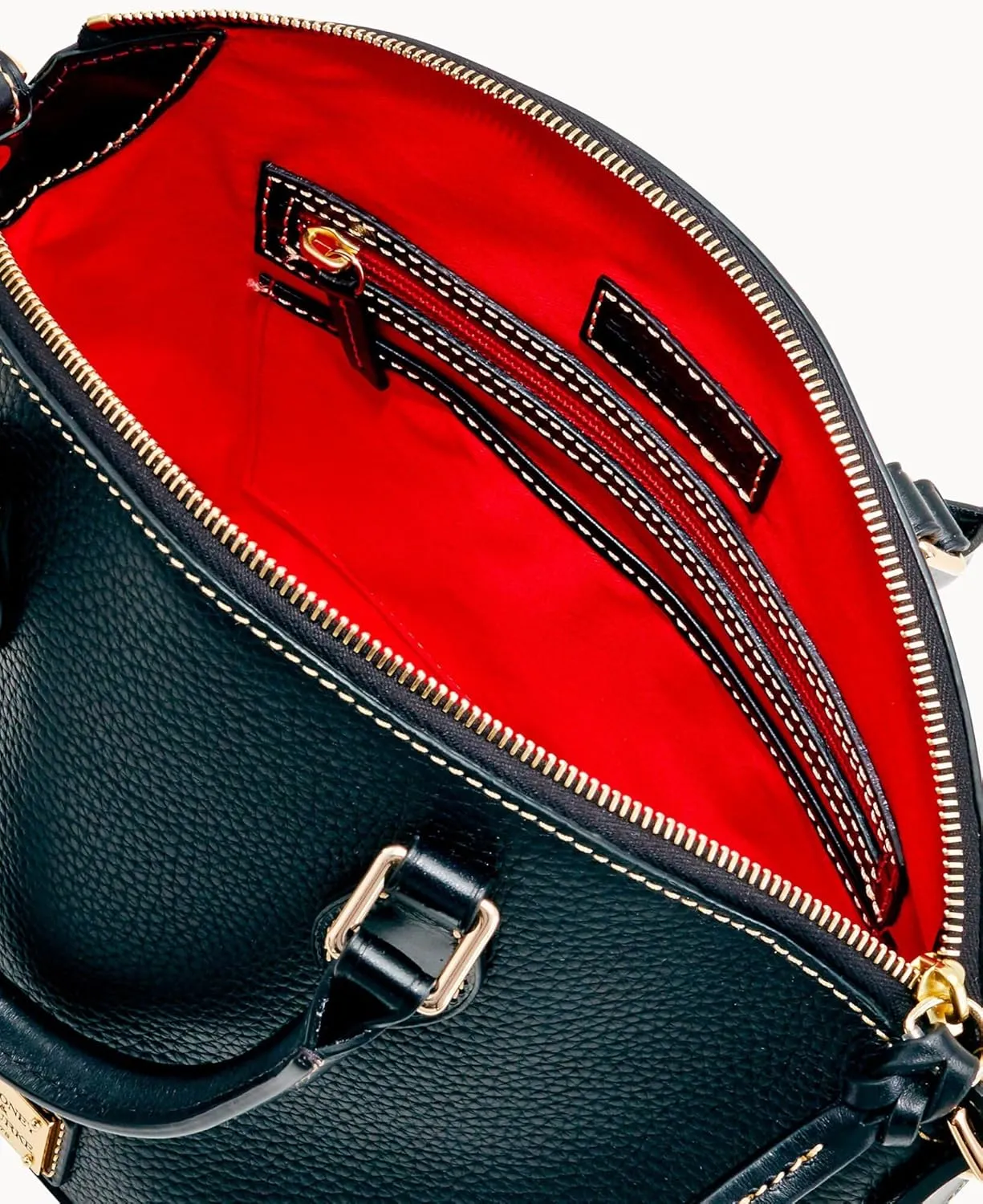 Dooney & Bourke Women's Darcy Satchel in Pebble Grain Leather, Large Handbag with Dual Handles & Adjustable Crossbody Strap