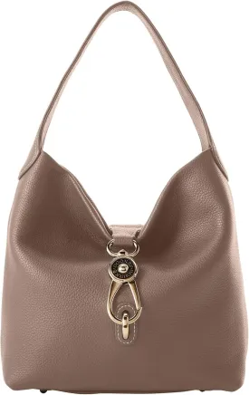 Dooney & Bourke Women's Small Logo Lock Sac Shoulder Bag in Pebble Grain Leather, with Signature Logo Lock Closure