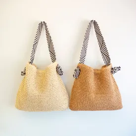 Elena Handbags Fashion Straw Shoulder Bag