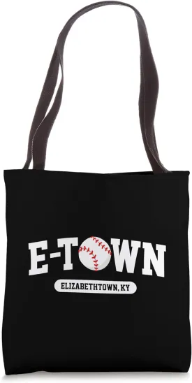 Elizabethtown KY E-Town Baseball Athletic Varsity Text Tote Bag
