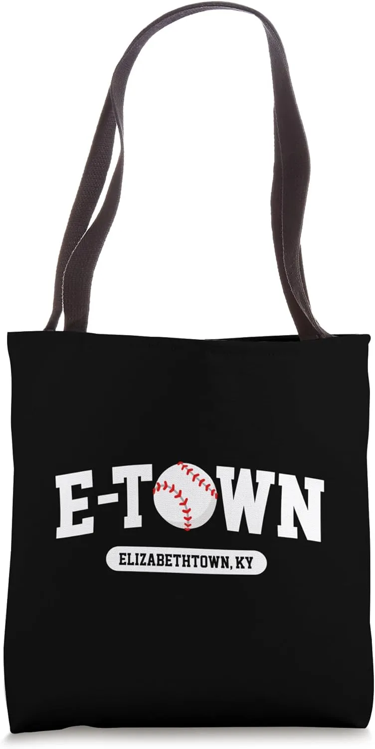 Elizabethtown KY E-Town Baseball Athletic Varsity Text Tote Bag