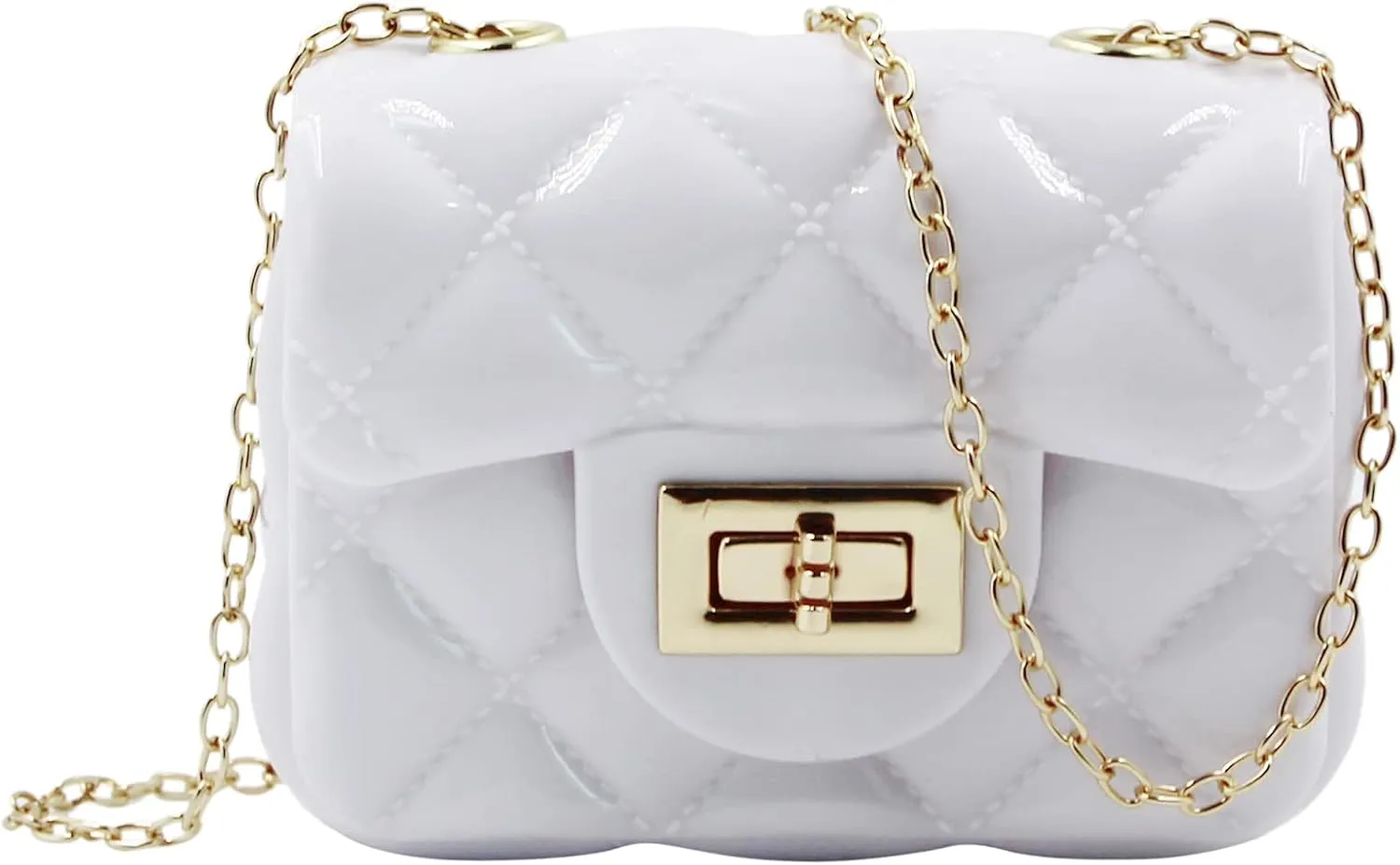 Fashion Candy Color Handbag Satchel Mini Pink Purse Jelly Shoulder Bag Crossbody Purse with Pearls Handle Chain Strap(Small)
