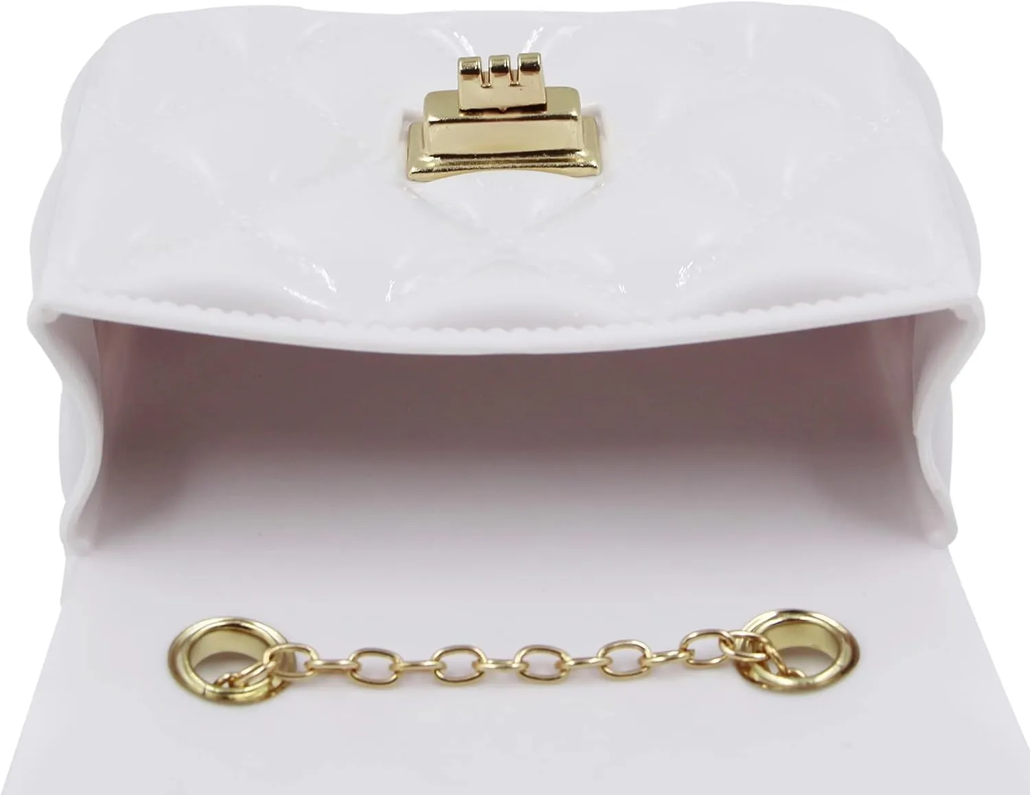 Fashion Candy Color Handbag Satchel Mini Pink Purse Jelly Shoulder Bag Crossbody Purse with Pearls Handle Chain Strap(Small)