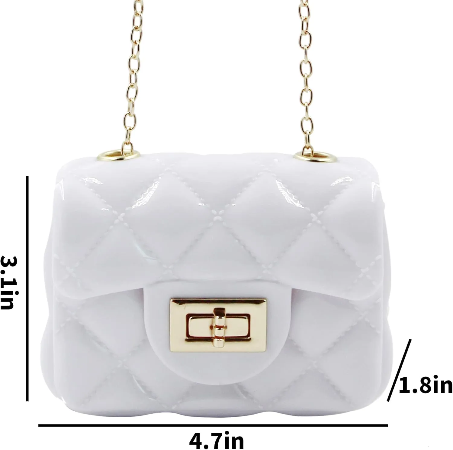 Fashion Candy Color Handbag Satchel Mini Pink Purse Jelly Shoulder Bag Crossbody Purse with Pearls Handle Chain Strap(Small)
