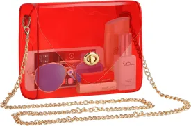 HAOGUAGUA Clear Purse for Women, Clear Bag Stadium Approved, See Through Clear Handbag for Concerts Sports Events