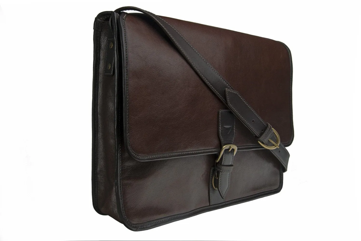 Harrison Buffalo Leather Laptop Messenger