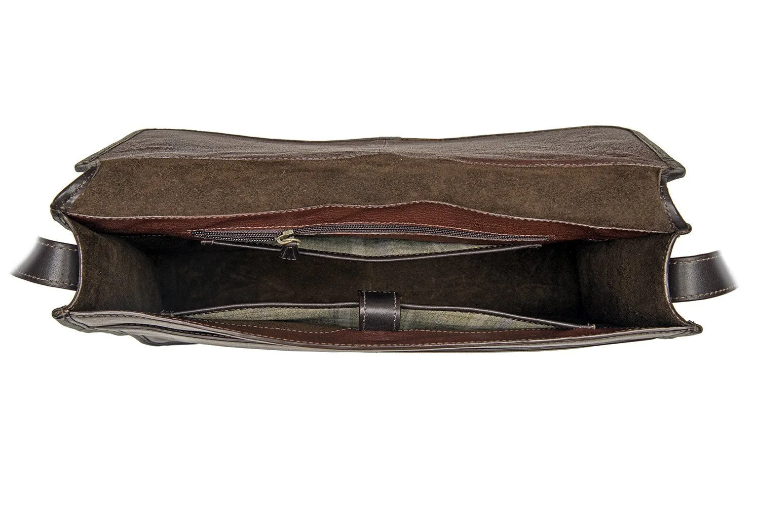 Harrison Buffalo Leather Laptop Messenger