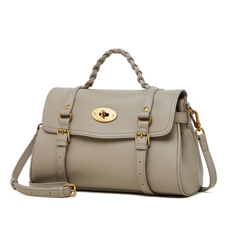 Isadora | Classic Black Leather Satchel – Timeless Elegance & Versatile Luxury